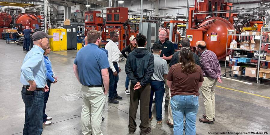 Heat Treat Boot Camp Tours Solar Atmospheres’ Western PA Facility